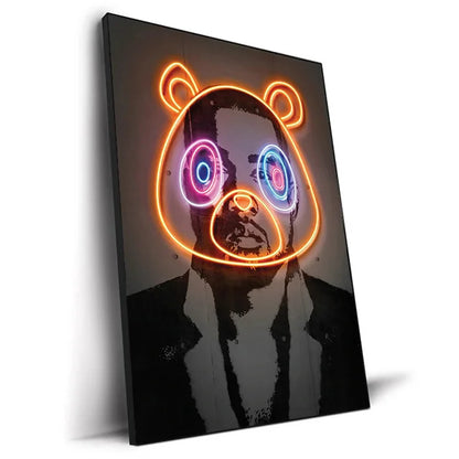 Abstract Neon Design Rapper Star Posters 2Pac Hip Hop Singers Wall Art Pictures Graffiti Art Canvas Painting Home Room Bar Decor