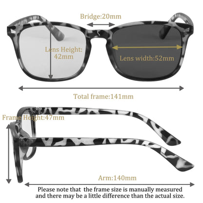 SHINU Photochromatic Multifocal Progressive Glasses Men Progressive Photochromic Gray Glasses Adapt To Any Light Condition