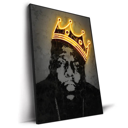 Abstract Neon Design Rapper Star Posters 2Pac Hip Hop Singers Wall Art Pictures Graffiti Art Canvas Painting Home Room Bar Decor