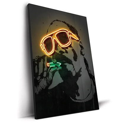 Abstract Neon Design Rapper Star Posters 2Pac Hip Hop Singers Wall Art Pictures Graffiti Art Canvas Painting Home Room Bar Decor