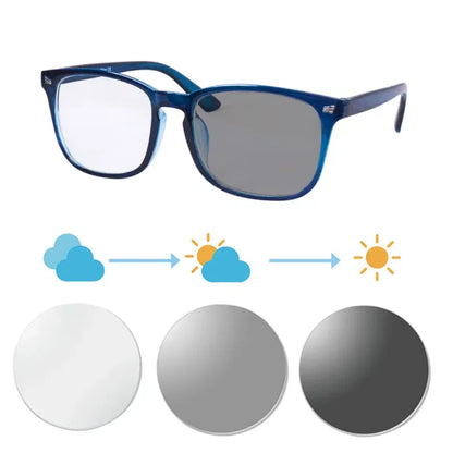 SHINU Photochromatic Multifocal Progressive Glasses Men Progressive Photochromic Gray Glasses Adapt To Any Light Condition