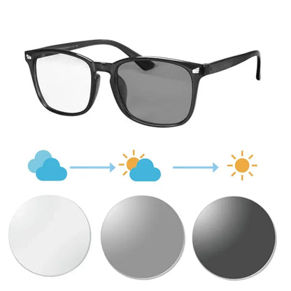 SHINU Photochromatic Multifocal Progressive Glasses Men Progressive Photochromic Gray Glasses Adapt To Any Light Condition