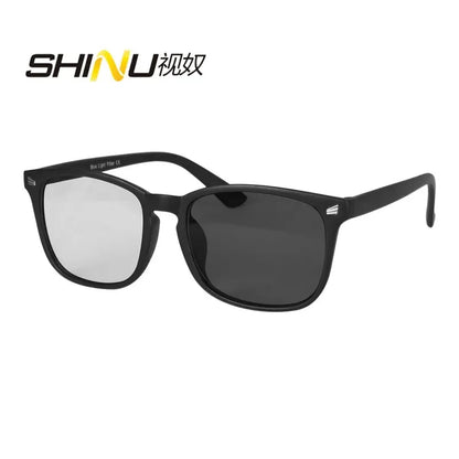 SHINU Photochromatic Multifocal Progressive Glasses Men Progressive Photochromic Gray Glasses Adapt To Any Light Condition